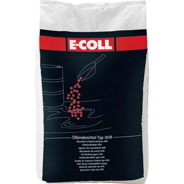 Prostředek na absorbování oleje, typ III/R, 30 l pytel, hrubý E-COLL 