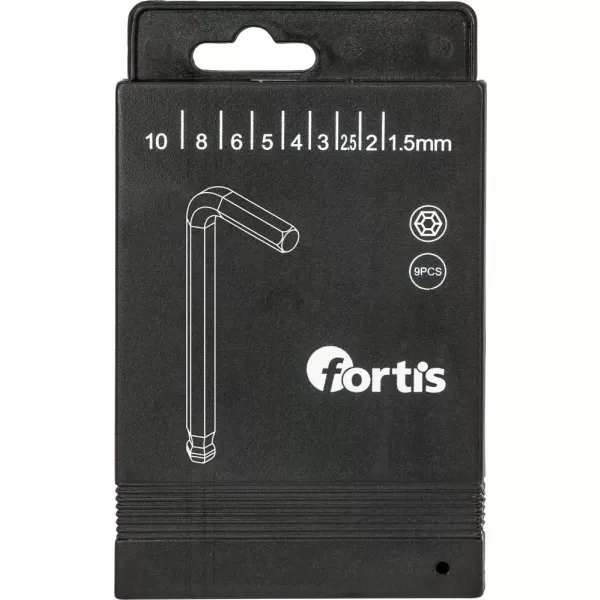 Sada imbus klíčů ve výsuvném boxu 9 ks 1,5-10mm Kulová hlava FORTIS