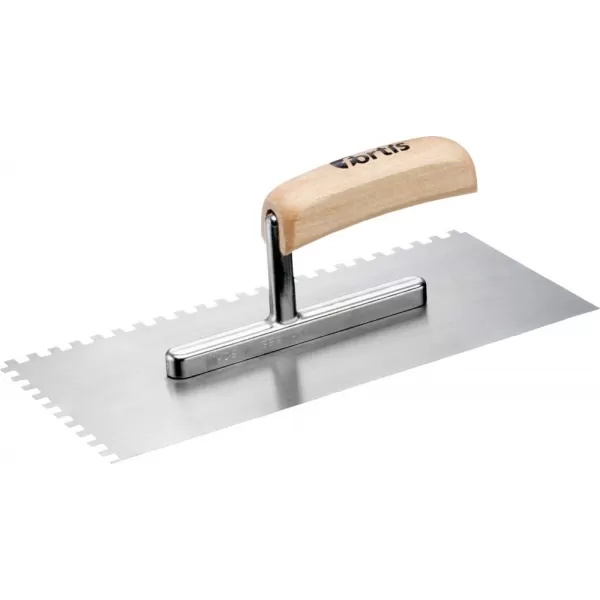 Zednická lžíce zoubkovaná 280x130mm 15x15mm FORTIS