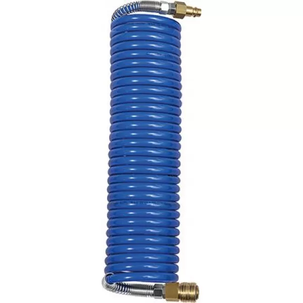 Spirálová hadice z PU, + rychlospojky + ochrana proti zalomení NW7,2 8x6mm, 5m RIEGLER
