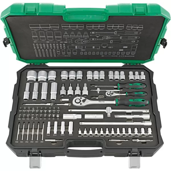 Gola sada 1/4" +1/2" 91díl. FORTIS
