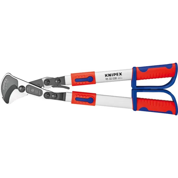 Nůžky na kabely s teleskopickými rukojeťmi- ráčnové 95 32 038 Knipex
