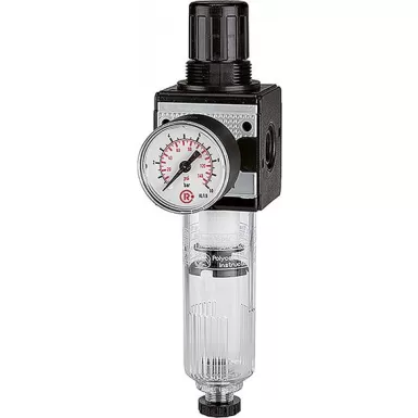 Regulátor tlaku s filtrem, multifix a manometr BG1 0,5-10bar G1/4" RIEGLER