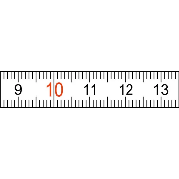 Metr svinovací bílý včetně patice z ušlechtilé oceli 3mx13mm BMI