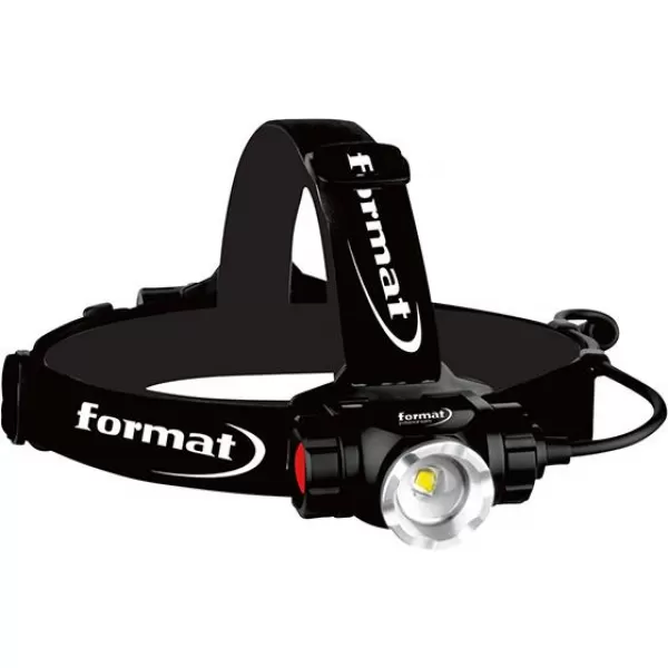 Aku čelová svítilna LED 900lm FORMAT