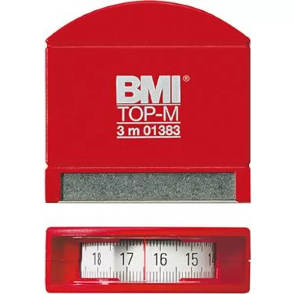 Metr svinovací bílý včetně patice z ušlechtilé oceli 3mx13mm BMI