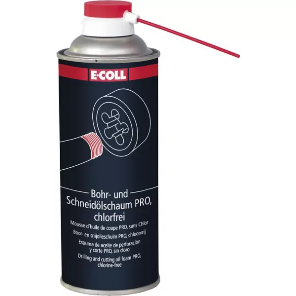 Vysoce výkonný vrtný a pěnový řezný olej bez obs. chl PRO 400ml E-COLL EE