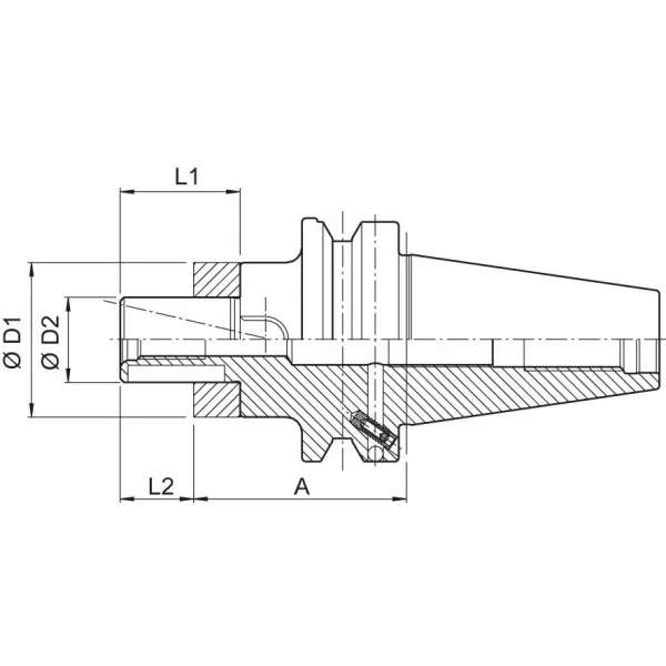 Kombinovaný unášeč pro nástrčné frézy JISB6339ADB BT40-32 HAIMER