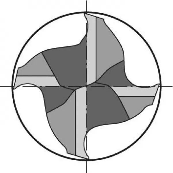 Ratio fréza dlouhá  DIN6527 tvrdokov FIRE Z4 stopka HA 10mm GÜHRING