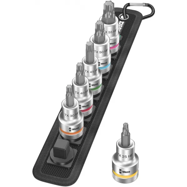 Sada nástrčných klíčů s přídržnou funkcí 1/2" Torx 6 ks. Wera 05003997001