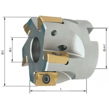 Hlava pro rohovou frézu 90° Z4 vnitřní chlazení D40mm pro APKT16