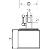 Hrncový magnet přítlačný závit 54mm FORTIS