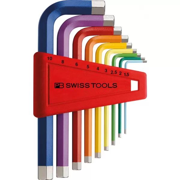 Sada imbus klíčů v plast.držáku 9 ks 1,5-10mm Rainbow PB Swiss Tools