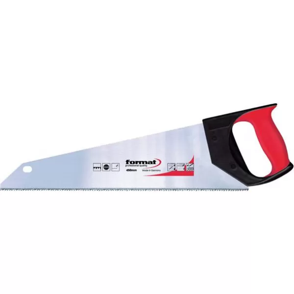 Ruční pila a 2-složková rukojeť 450mm 7 zubů na inch FORMAT