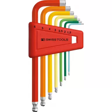 Sada imbus klíčů v plast.držáku 9 ks 1,5-10mm Rainbow Kul.hlava PB Swiss Tools