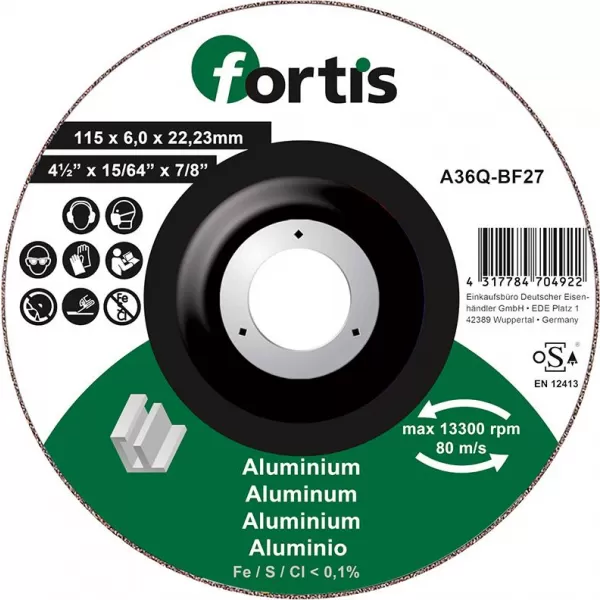 Kotouč brusný ALU-NE 125 x 6,0mm FORTIS